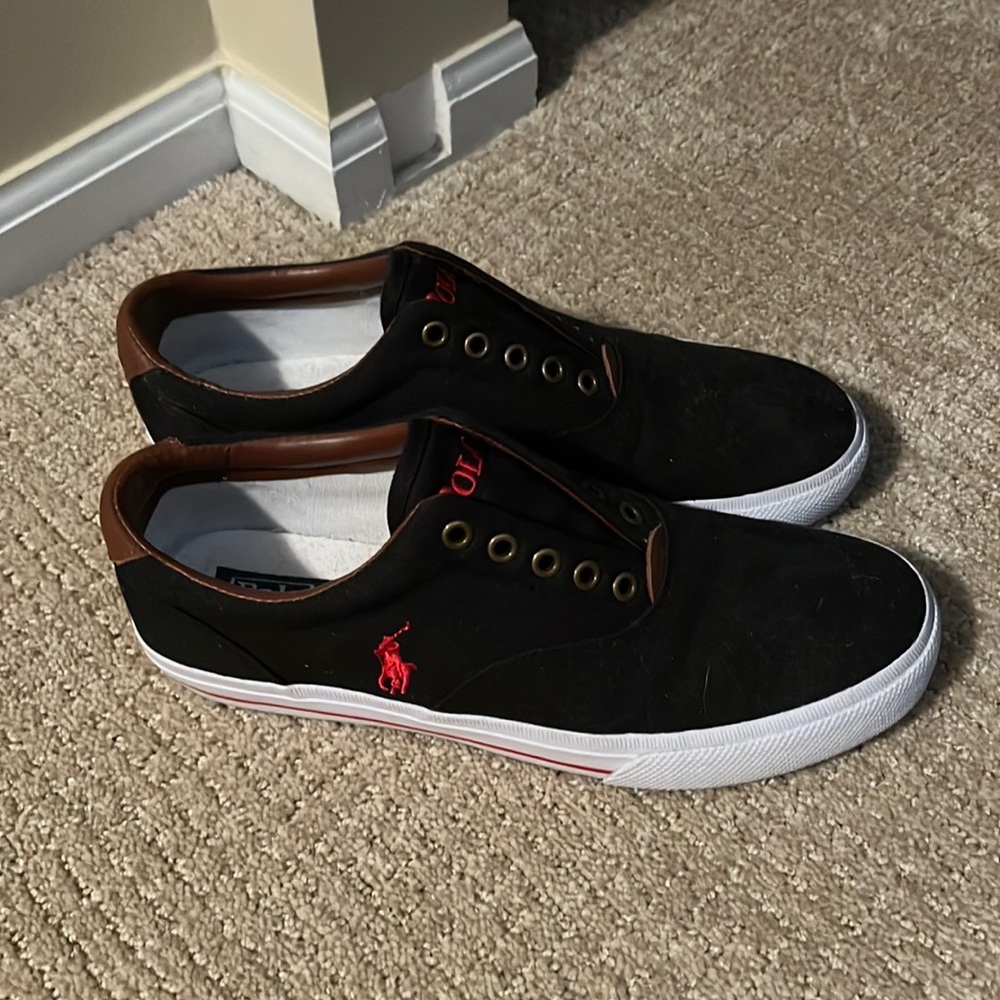 Polo canvas shoes. Worn once. Size 9